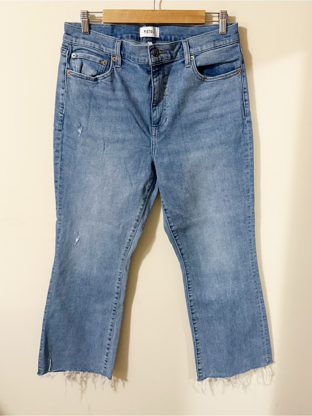 Pistola Womens Bootcut Size 31 Raw Hem Jeans Light Wash